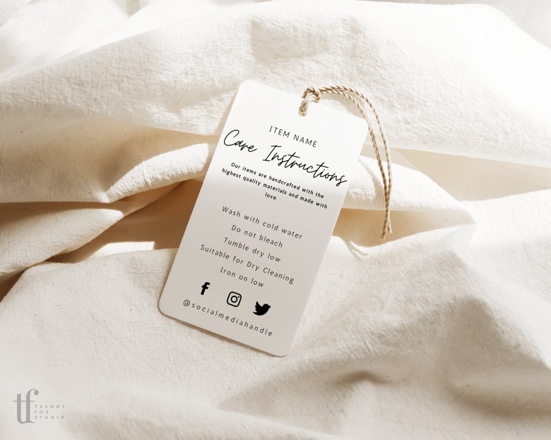 Editable Hanging Tags Canva Template Printable Fashion Label Etsy