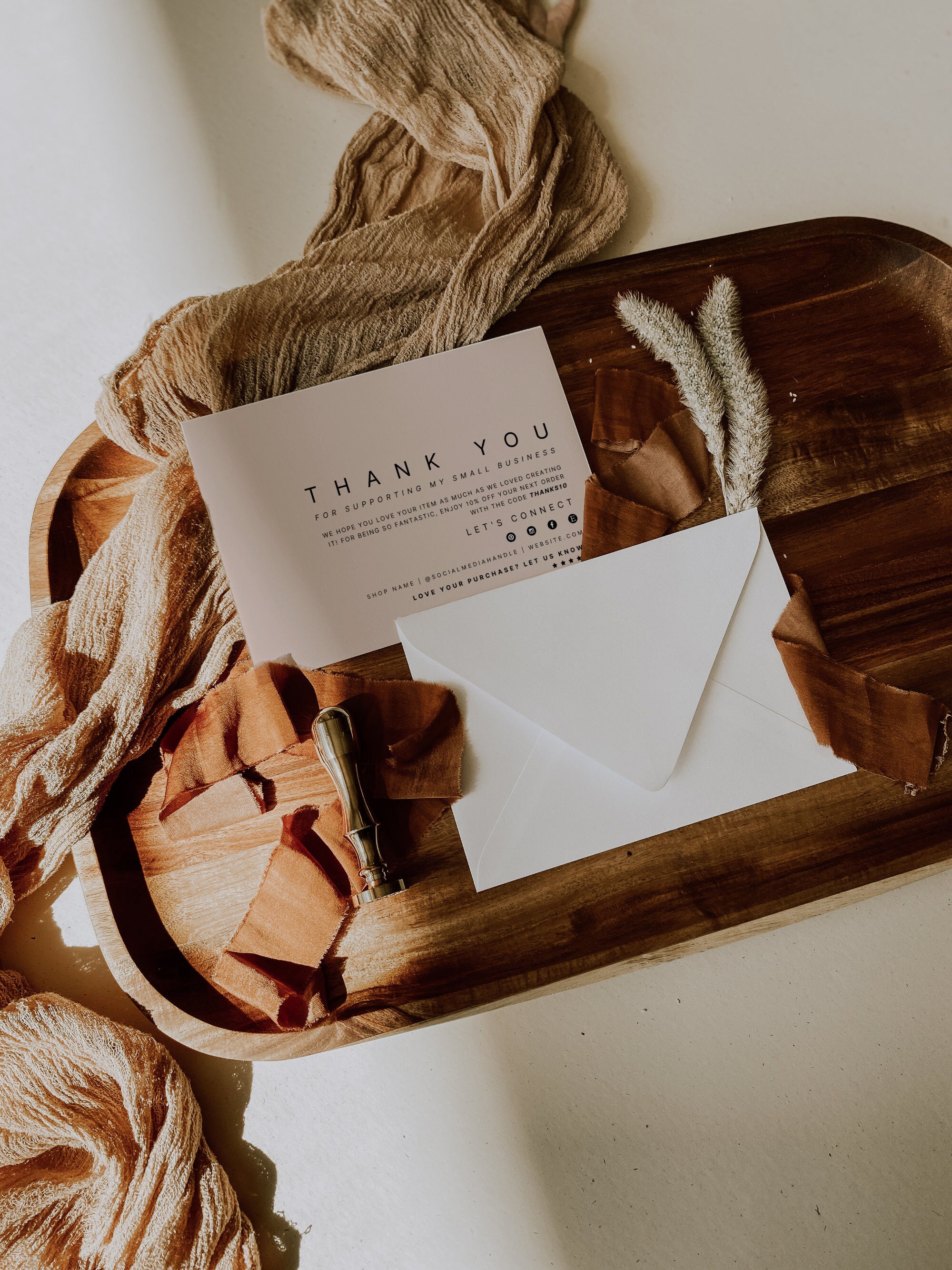 Editable Luxury Thank You Card Template Minimal Business - Etsy Canada