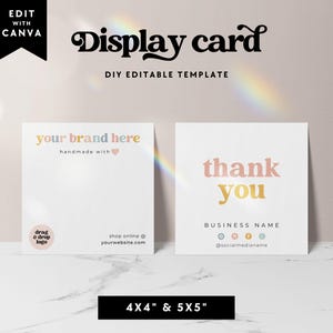 Editable Backing Card Template, Hair Bow Packaging Display Card, Editable Hair Clip Card, Custom Display Card, Jewelry Display Card - Dani