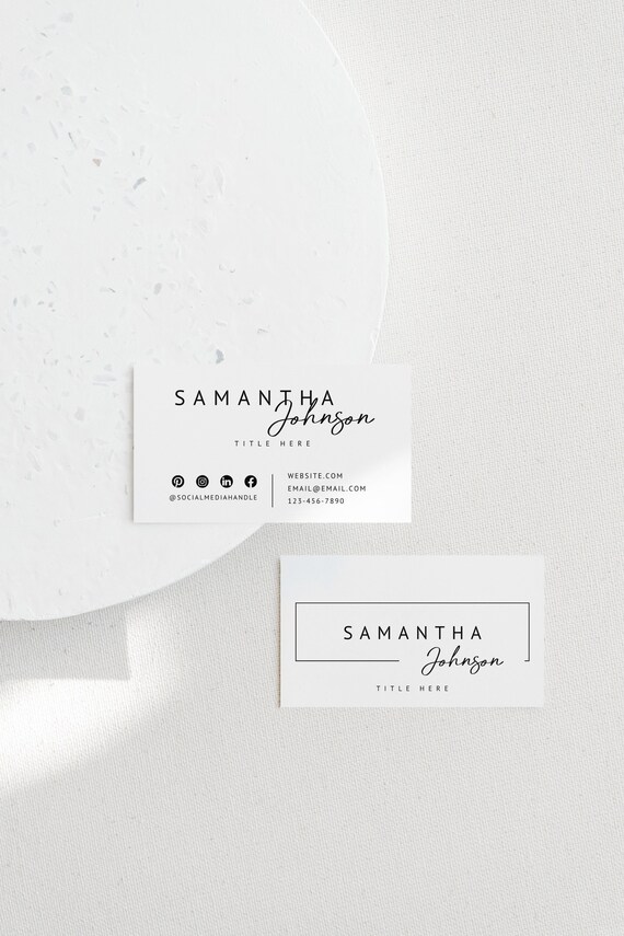Business Card Template INSTANT DOWNLOAD Printable Business - Etsy