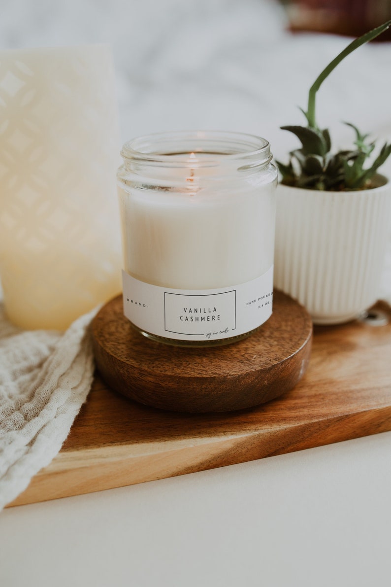 Minimal Thin Candle Label Template Editable Candle Label Etsy Australia