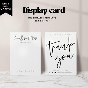 Editable Hair Bow Card Template, Hair Bow Packaging Display Card, Editable Hair Clip Card, Custom Display Card, Jewelry Display Card - Skye