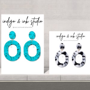 BEWERKBARE Sieraden Display Card Template Earring Display Card Afdrukbare Sieraden Display Card Earring Card Holder Sieraden Verpakking "Mae" DC12