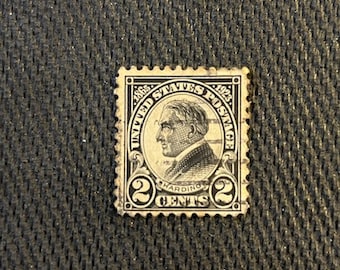 1923 US 2c Harding Memorial issue Black stamp