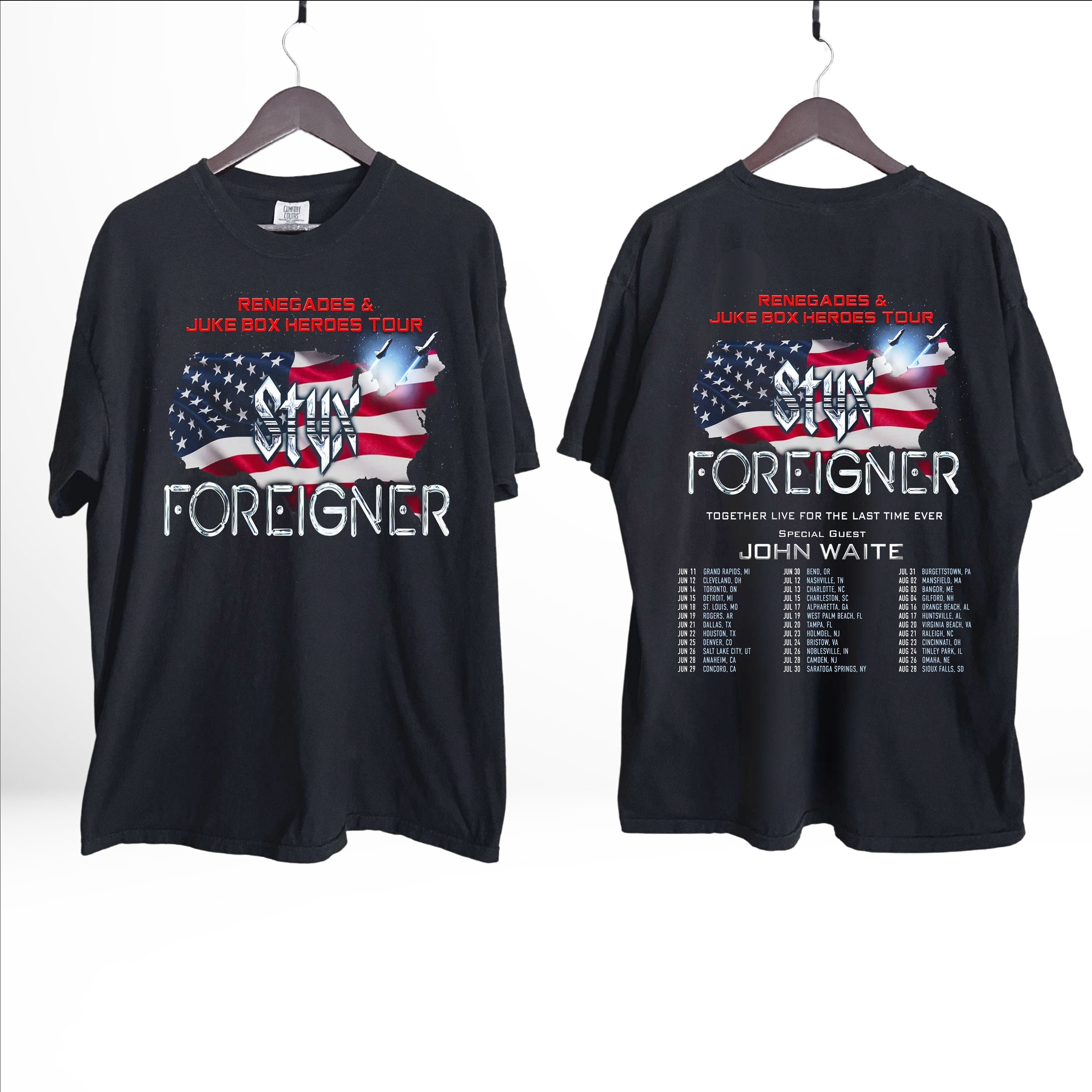 Foreigner 2024 Tour Shirt, Styxs 2024 Tour sold by Sibyl Expenditure