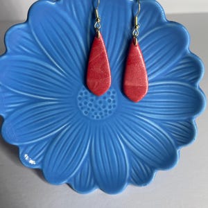 Pink Marble Polymer Clay Earrings | One of a kind earrings 1