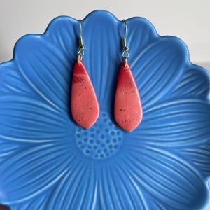Pink Marble Polymer Clay Earrings | One of a kind earrings 2