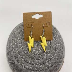 Lightning Bolt Polymer Clay Earrings