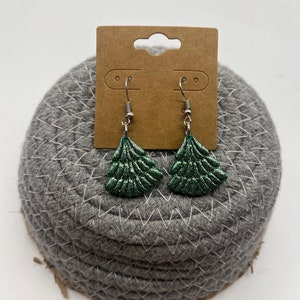 Sparkle Christmas Tree Polymer Clay Earrings