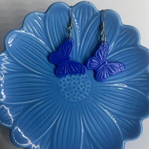 Butterfly Dangle Polymer Clay Earrings