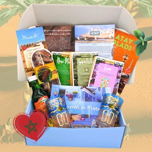 Marokko Minztee Geschenkbox - DIY Tee Geschenkset - Perfektes Weihnachtsgeschenk für Teeliebhaber, Familien & Reisefans