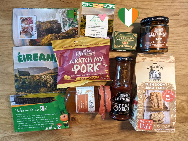 Irlandbox Éire Kochbox Hygge Gourmetbox Personalisierte Geschenkbox Weihnachtsgeschenkbox für Kochliebhaber, Familien & Irland-Fans Bild 3