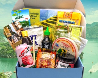 Vietnambox đa dạng - Asia Kochbox - Gourmetbox - Authentische Rezepte, Infos und Zutaten - Geschenk für Kochliebhaber, Familien & Reisefans