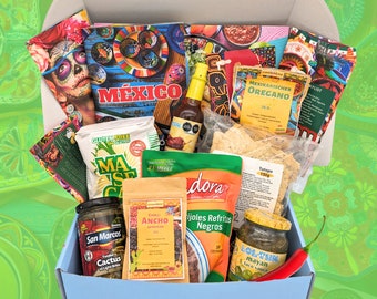 Mexico Box Día de los Muertos - Cooking Box - Gourmet Box - Coffret cadeau personnalisé - Cadeau créatif pour les amateurs de cuisine et les fans de voyages