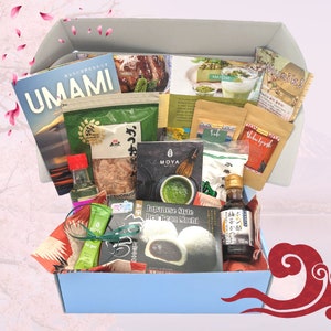 Japan Box Umami I Koch Box Tokyo, Geschenk Box Japan, Japanische Lebensmittel, kreatives Geschenk, japanisches Weihnachtsgeschenk, Macha-Set