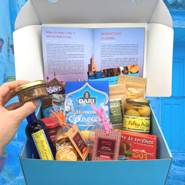 Marokkobox Marrakesch - Kochbox  - Gourmetbox - Personalisierte Geschenkbox - Weihnachtsgeschenk für Kochliebhaber, Familien & Reisefans