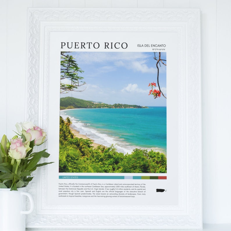 Puerto Rico Print Puerto Rico Wall Art Puerto Rico Poster Etsy