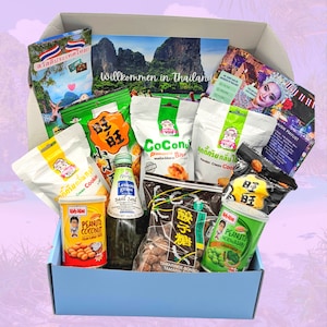 Coffret Snacks Asie Thaïlande I Douceurs de Thaïlande - Snacks de Thaïlande avec livret d'information - Snacks, Douceurs et Spécialités Asiatiques - Coffret Cadeau