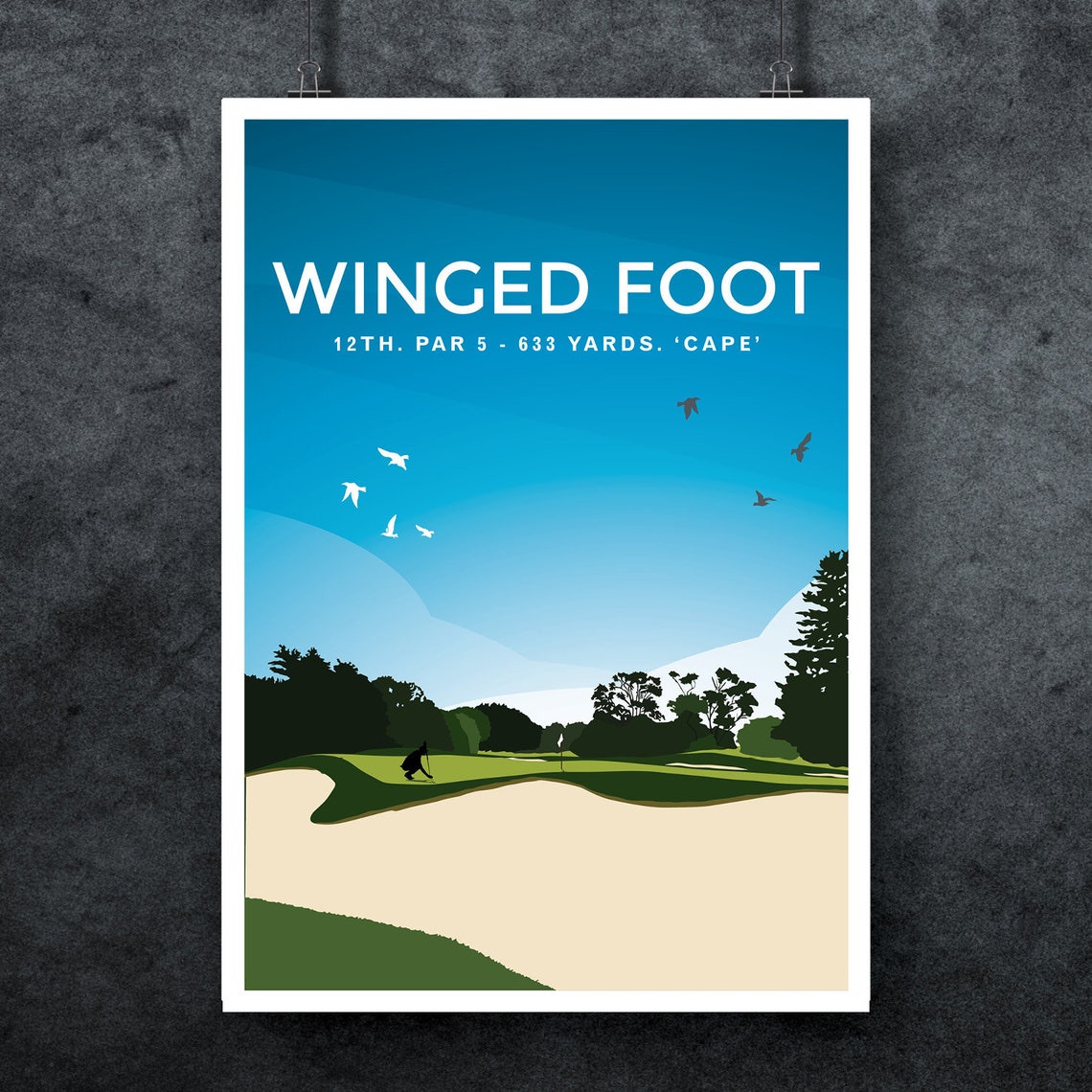 Winged Foot Golf Club West Course US Open Golf Poster Art Etsy
