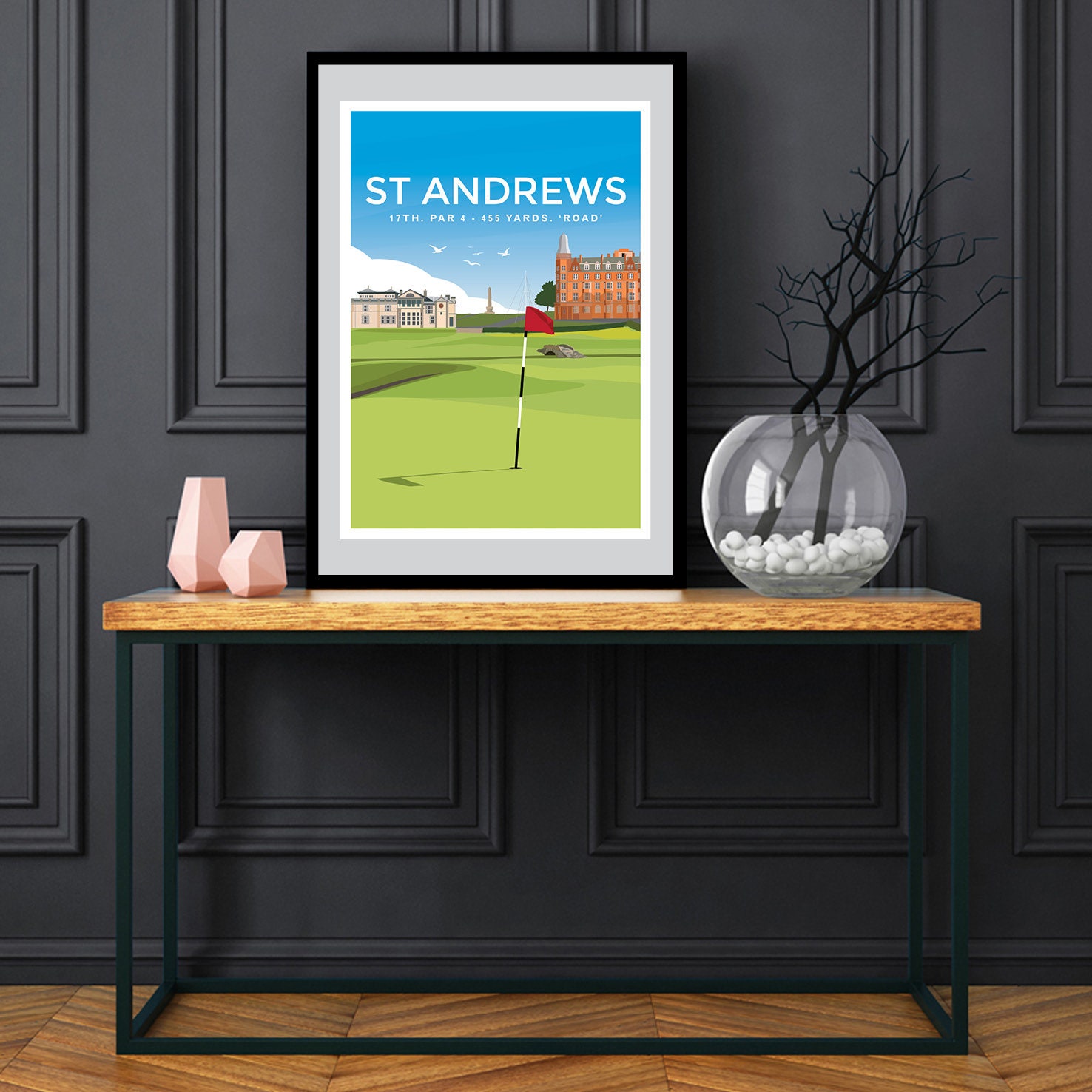 セントアンドリュースオールドコース17番ホールゴルフアートプリント