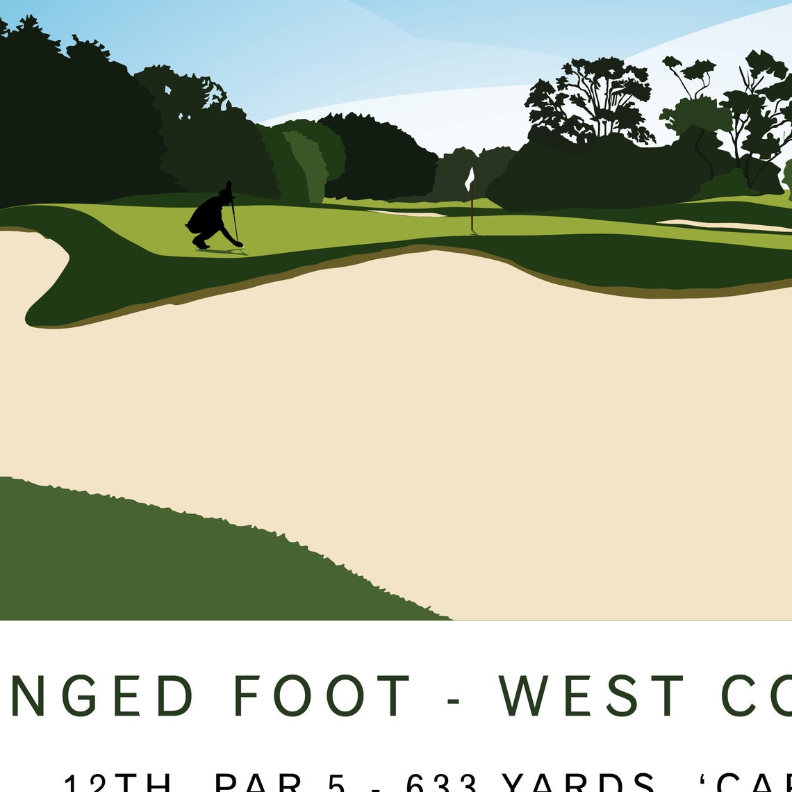 Winged Foot Golf Club West Course US Open Golf Poster Art Etsy UK