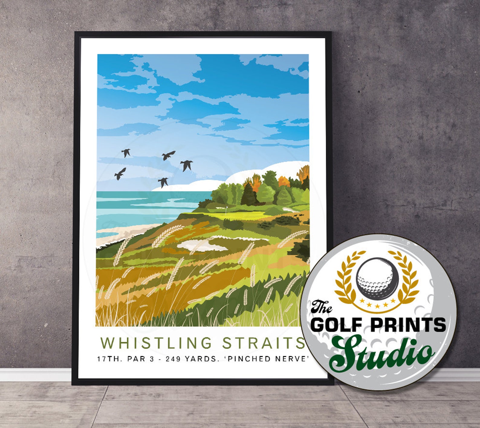 Whistling Straits 17th Hole Ryder Cup Pinched Nerve Kohler Etsy UK
