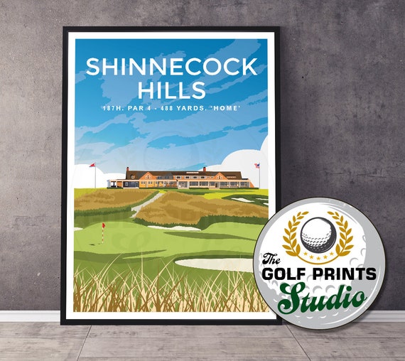 shinnecock tobacco Shinnecock Hills Golf Club Print, Long Island Travel Poster