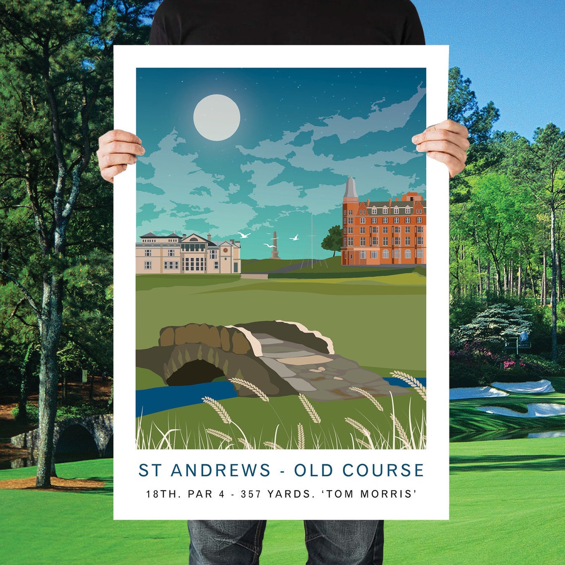 St Andrews Old Course Print: Swilcan Bridge, Scotland Golf Art - Etsy