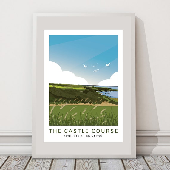 セントアンドリュース スコットランド ゴルフ プリント、キャッスル