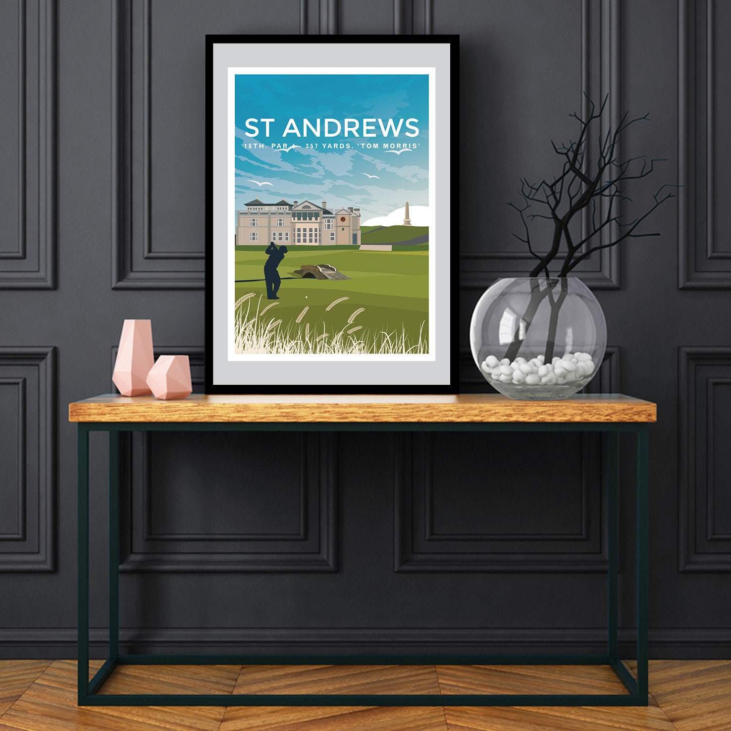 セントアンドリュース・オールドコースのゴルフポスター