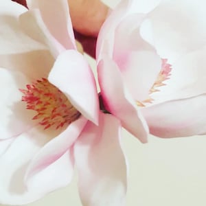 Horquillas de flor de magnolia hechas a mano: tocado nupcial