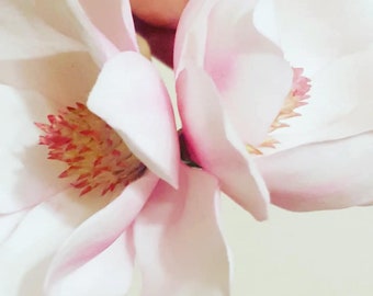 Handmade Magnolia Flower Hair Pins: Bridal Wedding Hair Piece