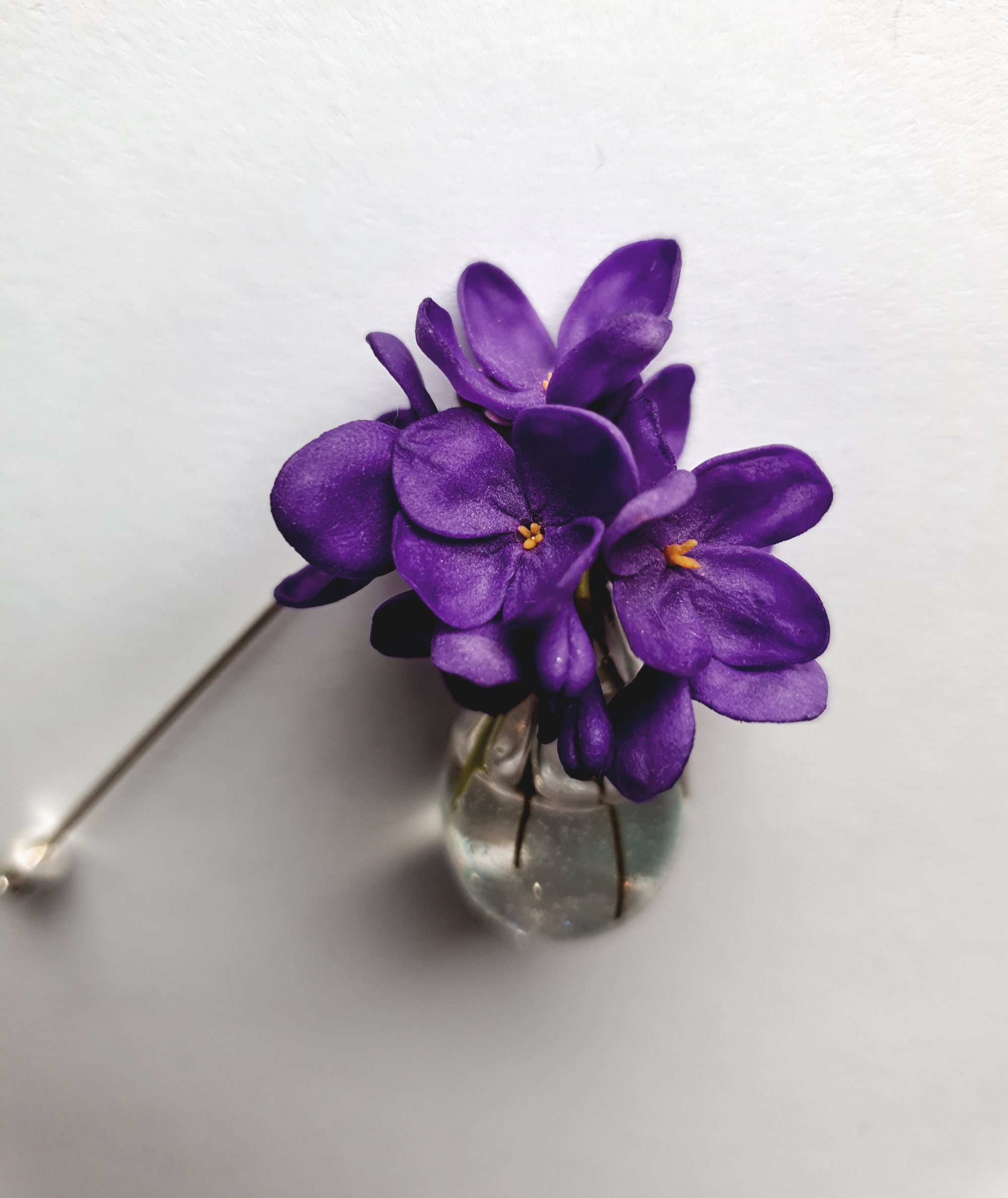 Broche épingle Argentée Cabochon Arbre Sous Lilas - 20mm, Acier Argent, Sans Marque - Neuf Sans Emballage