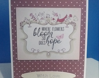 Tarjeta Floral hecha a mano