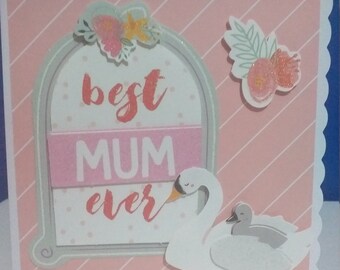 Tarjeta hecha a mano "La mejor mamá del mundo"