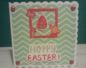 Tarjeta hecha a mano 'Hoppy Easter'