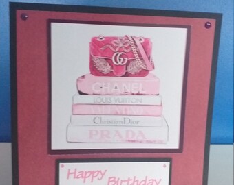 Handmade Glamour Birthday Card