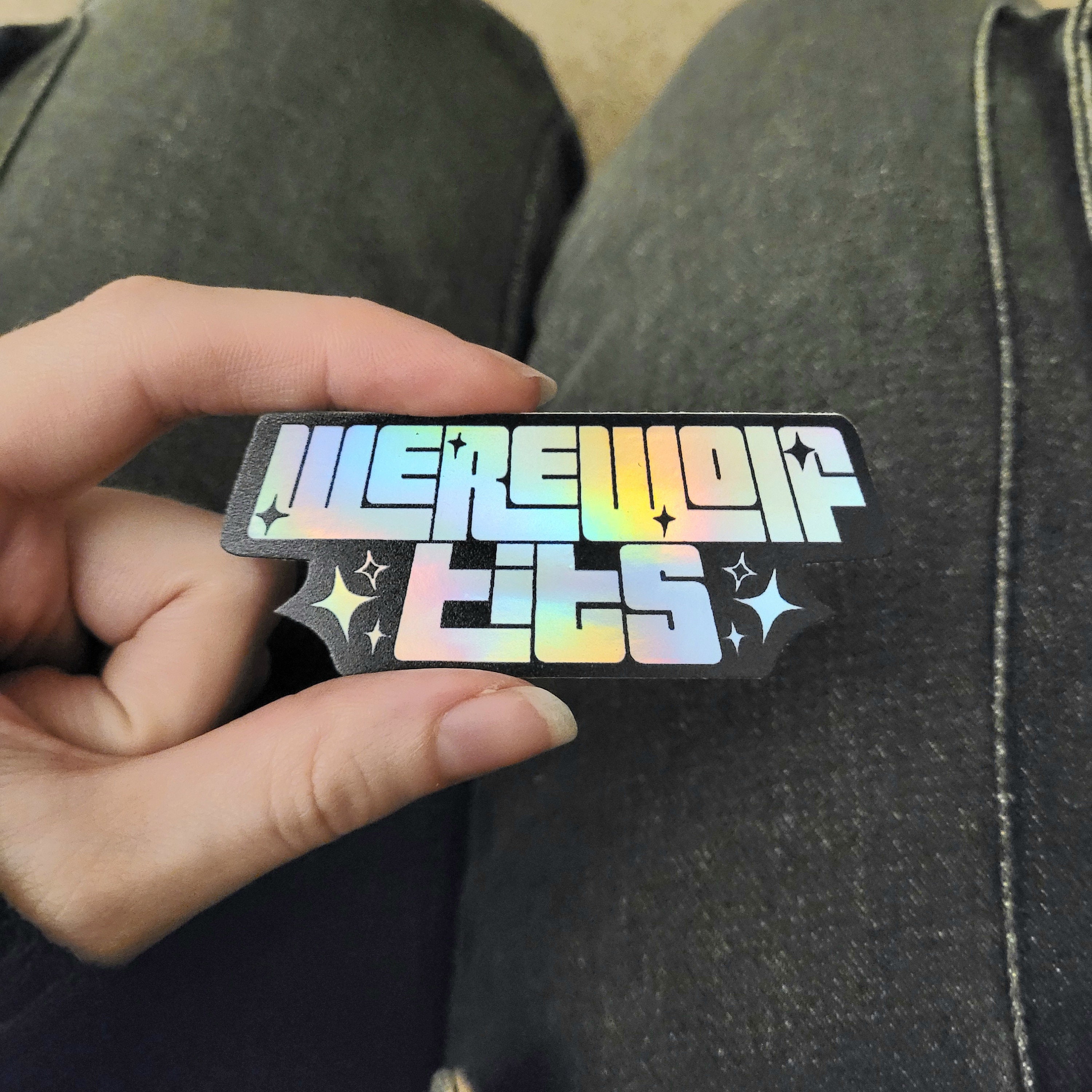 WEREWOLF TITS holographic sticker