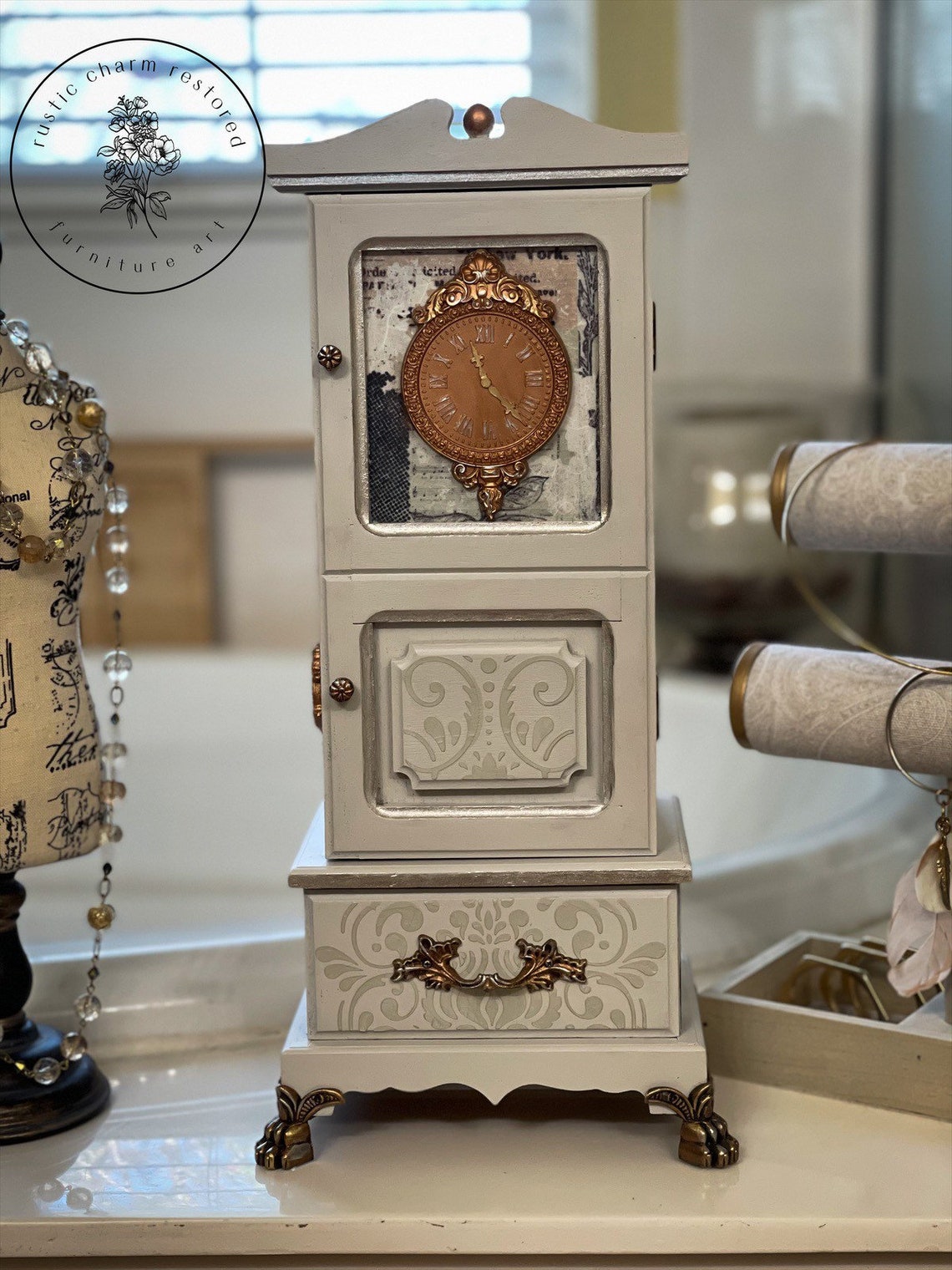 Grandfather Clock/ Jewelry Box/ Music Box/ Jewelry Storage/ Etsy