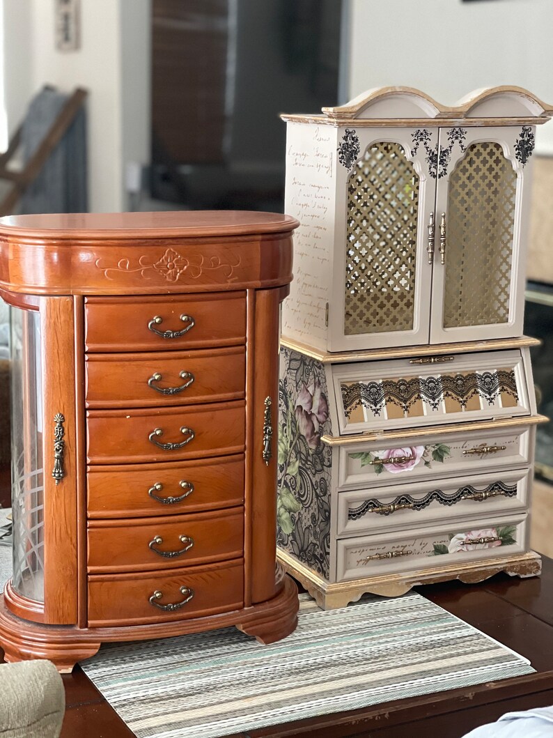 Jewelry Box/ Extra Large Jewelry Box/ Jewelry Armoire/ Custom Etsy