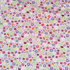 Ditsy Floral Jersey fabric,  Pink tiny flower Jersey fabric, Little Flower Fabric