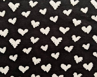 Herz Jersey Strickstoff: Weiß Baumwollmischung Stretch Material