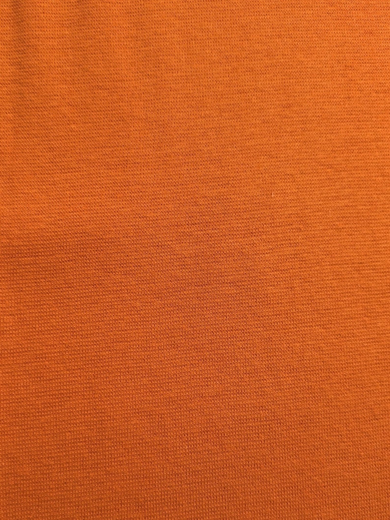 Orange Jersey Rib fabric, Orange Cuff Fabric, Stretch Cotton cuff - Etsy.de