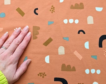 Tessuto in terracotta, fantasia casuale Tessuto jersey