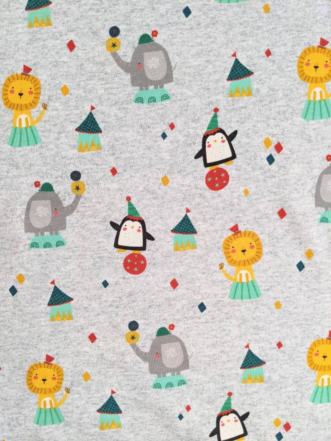 Circus Childrens Fabric, Circus Animal Stretch Fabric, Big Top Circus ...