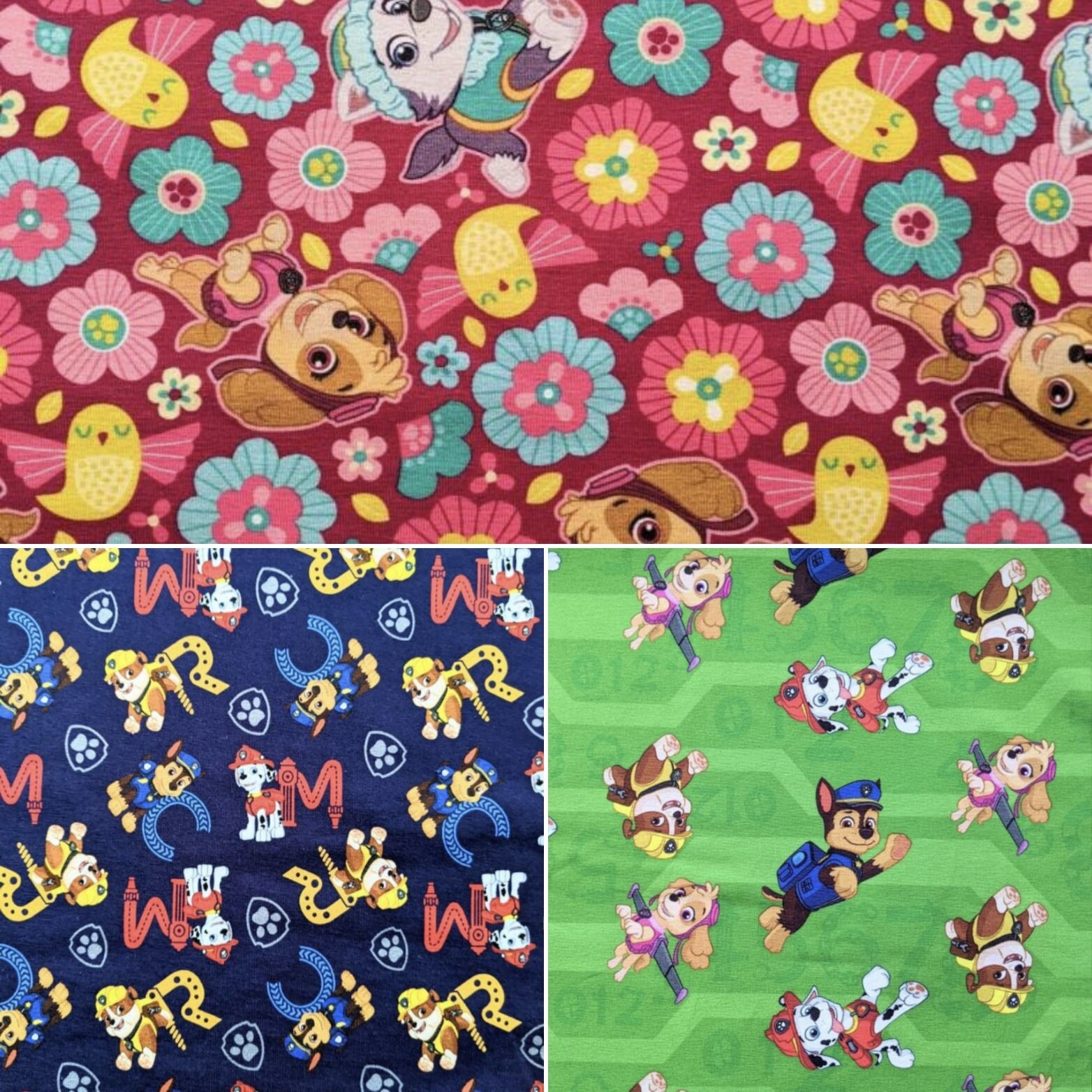 Paw Patrol Jersey Cotton Paw Patrol Fabric Etsy Canada