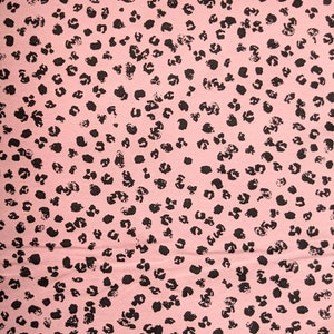 Rose leopard print fabric,  leopard print Jersey