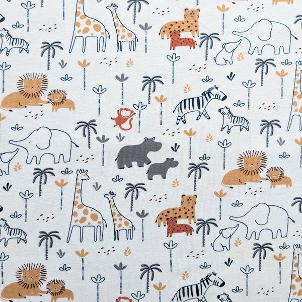 Gender Neutral Fabric, Baby jersey fabric Unisex design, sew baby clothes