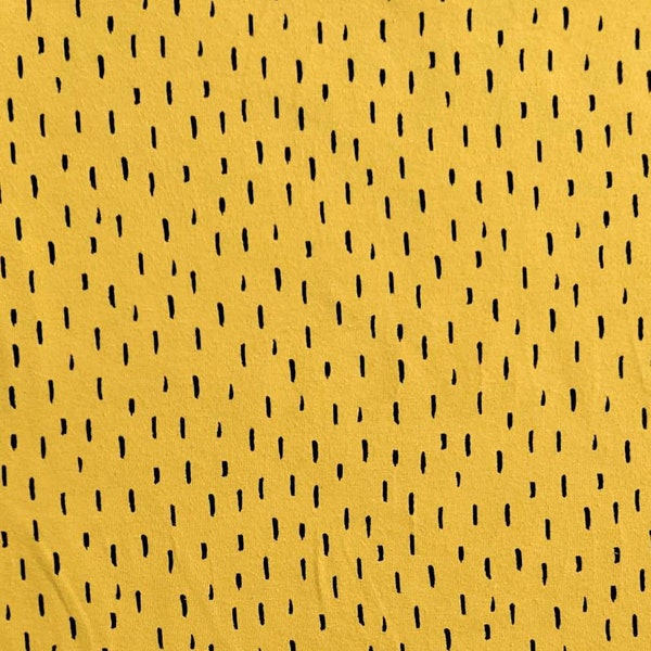 Ochre Jersey Fabric, yellow colour