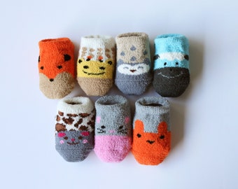 Baby Socks / Non slip / Toddler, baby / Cute Animal fuzzy socks / soft, warm, cozy socks / Cute Gift / Baby Shower / Christmas gift